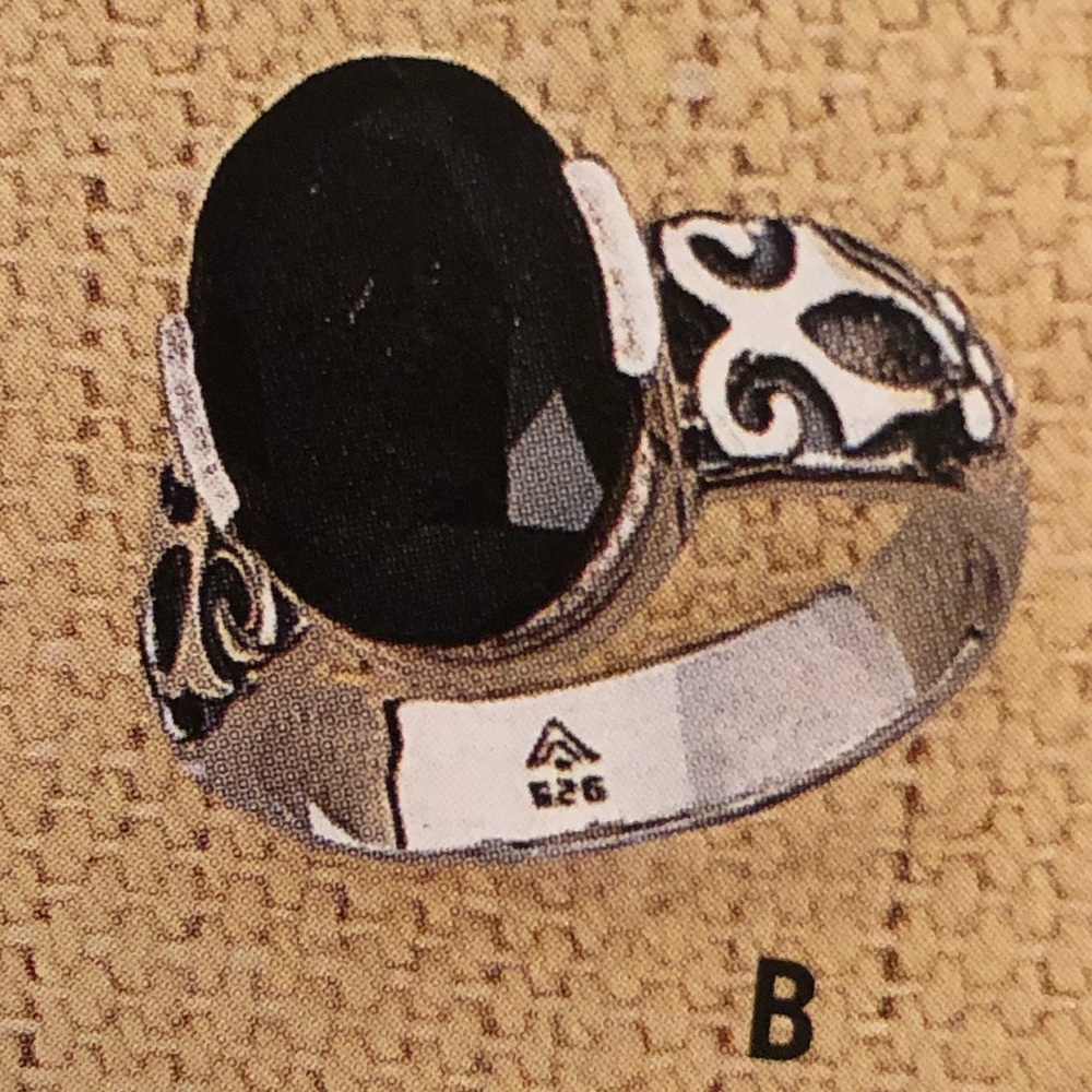 Vintage Silpada Filigree Sterling Silver and Chalcedony Ring R1410 Size 6 1/2